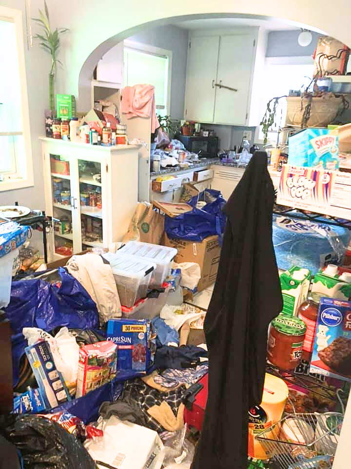 Kitchen before professional organizing